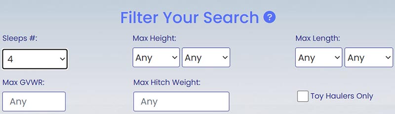RV4.US Search Filters