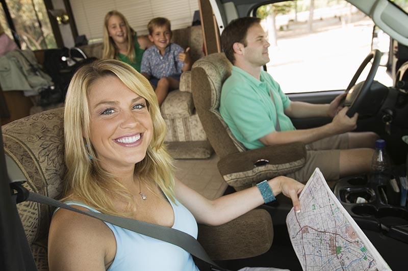 Family in their RV