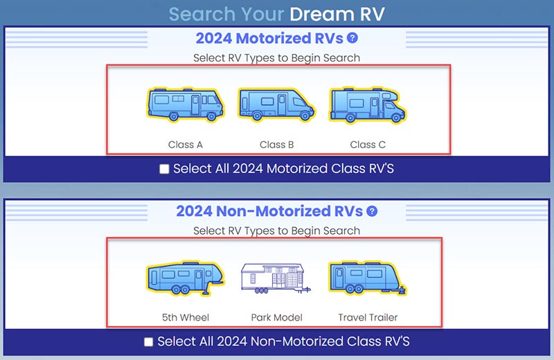 Search Your Dream RV